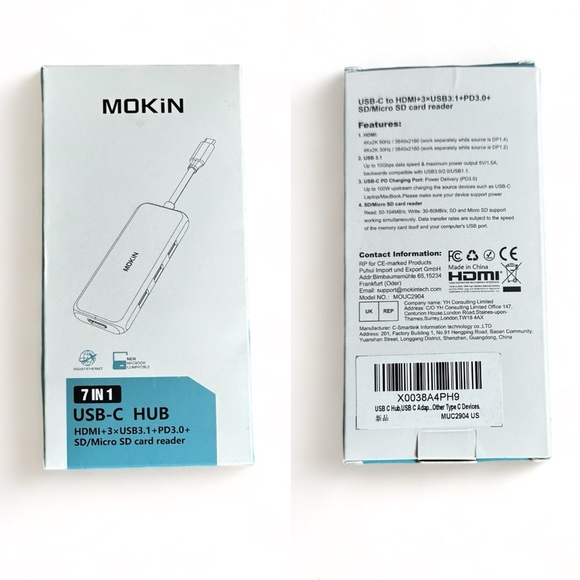 USB C Hub, USB C Adapter for MacBook Pro, 7 in 1 Multiport Mac Dongle w/4K/60Hz - Picture 11 of 12